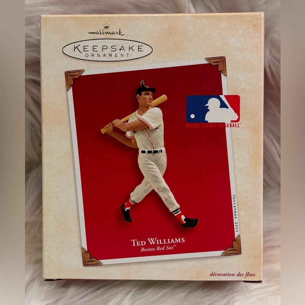 Hallmark Keepsake Ornament, Ted Williams MLB Boston Red Sox w/Card, 2003